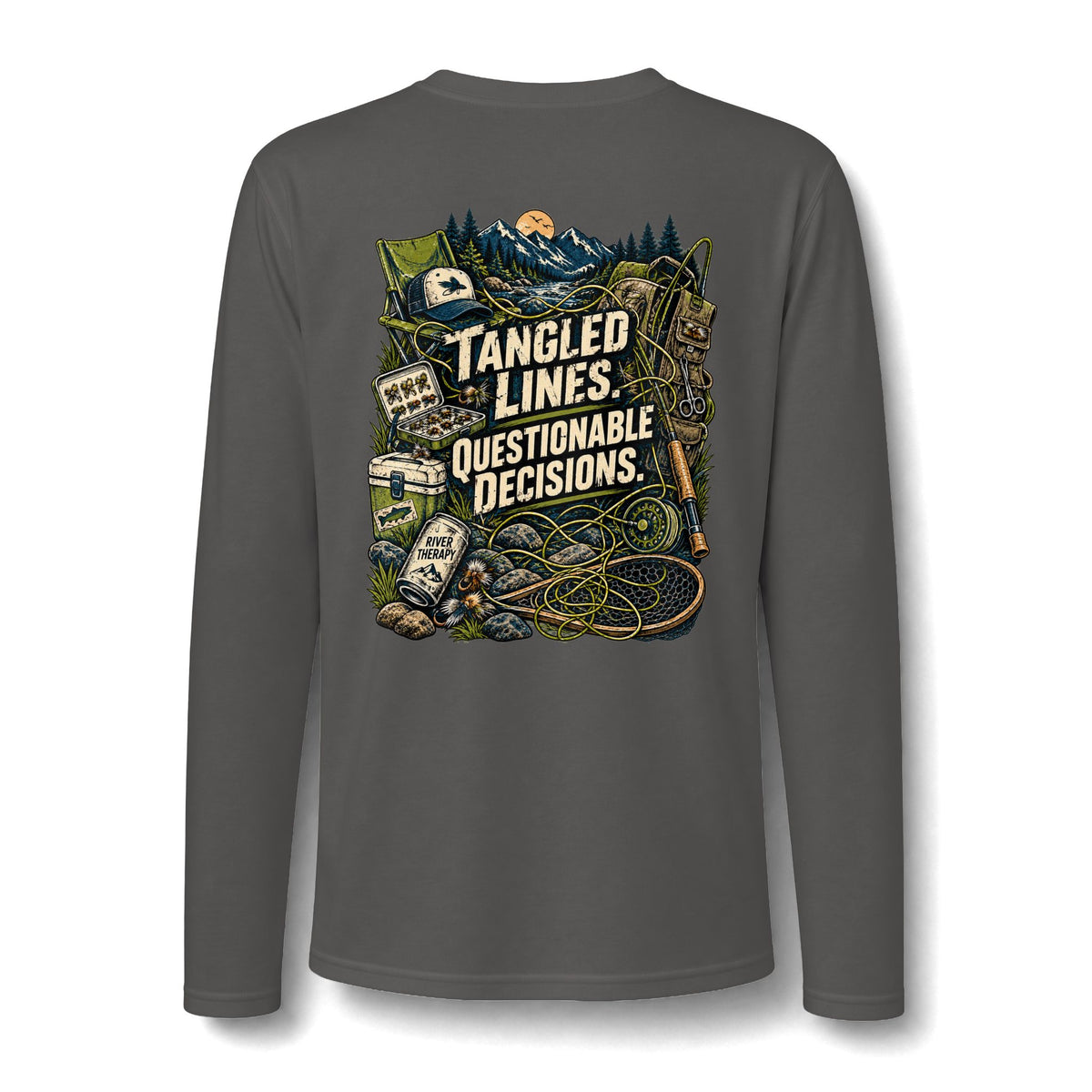 Tangled Lines. Questionable Decisions. Performance Long Sleeve Tee