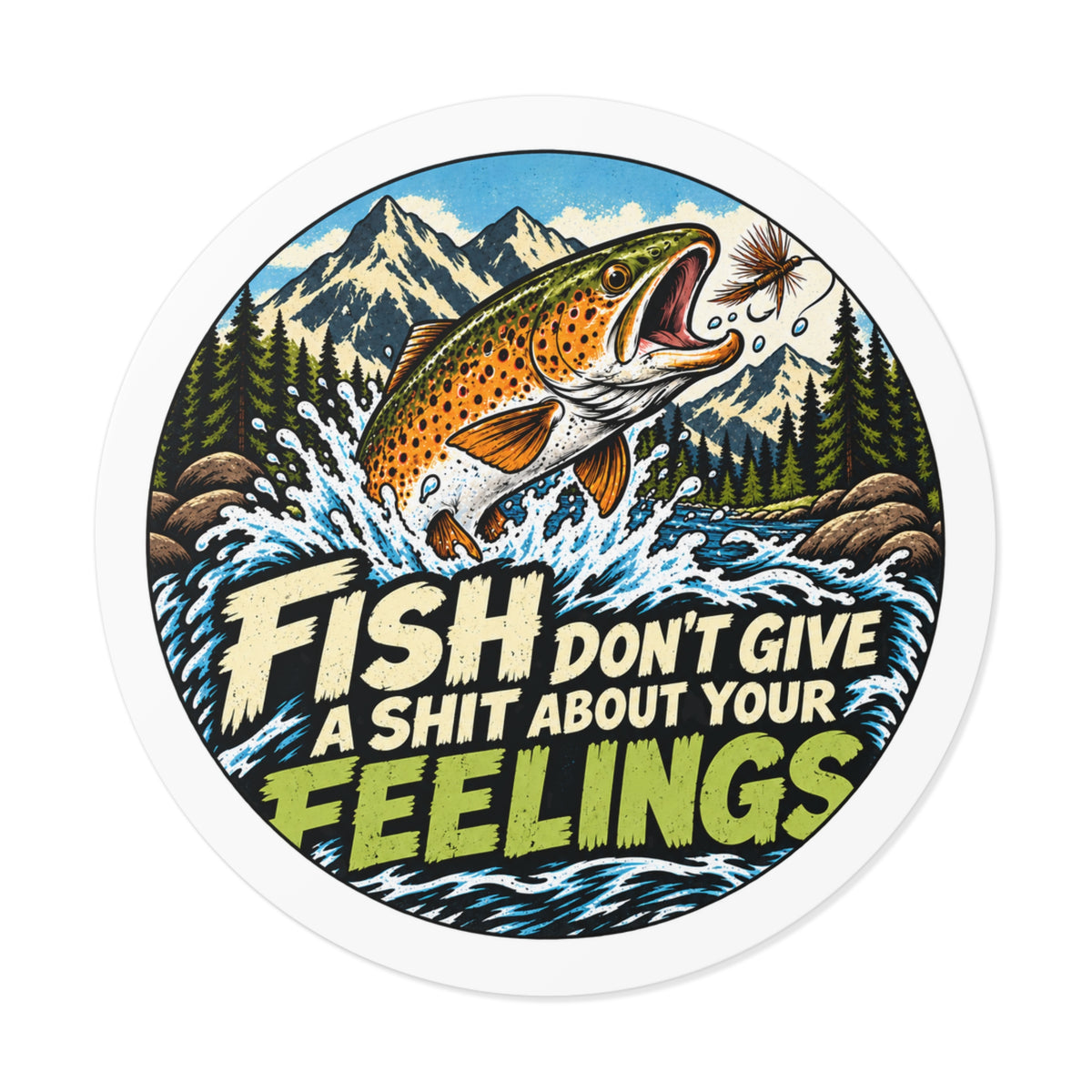 Fish Don’t Give a Shit About Your Feelings. Sticker