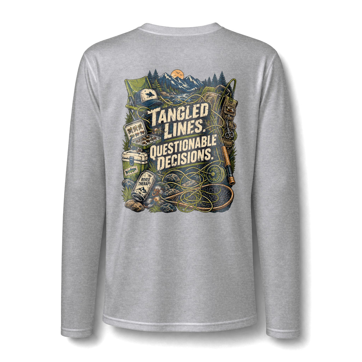 Tangled Lines. Questionable Decisions. Performance Long Sleeve Tee