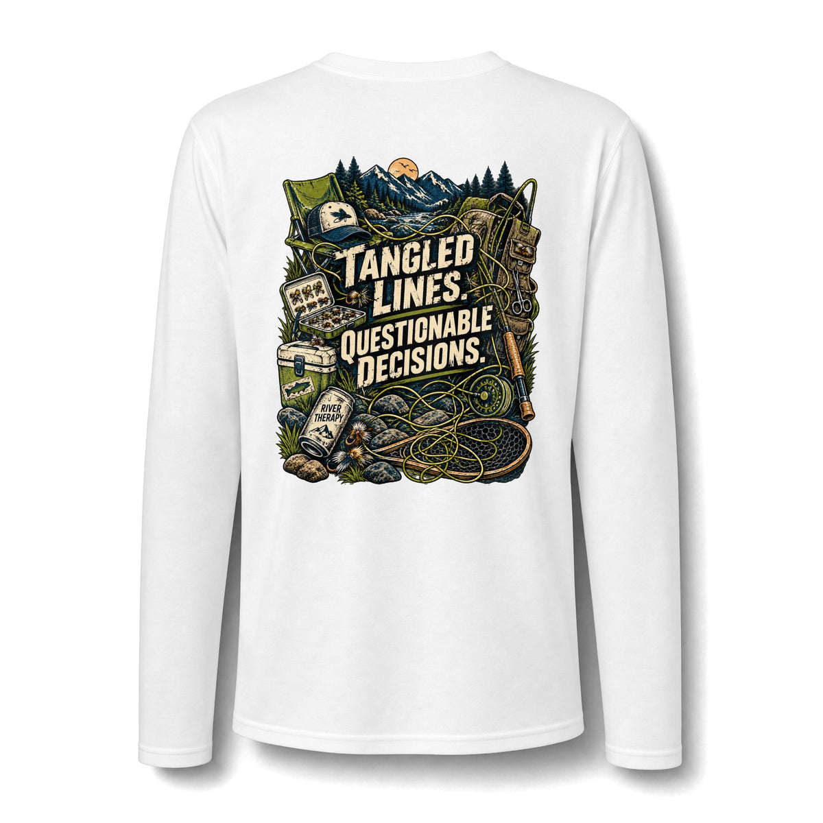 Tangled Lines. Questionable Decisions. Performance Long Sleeve Tee