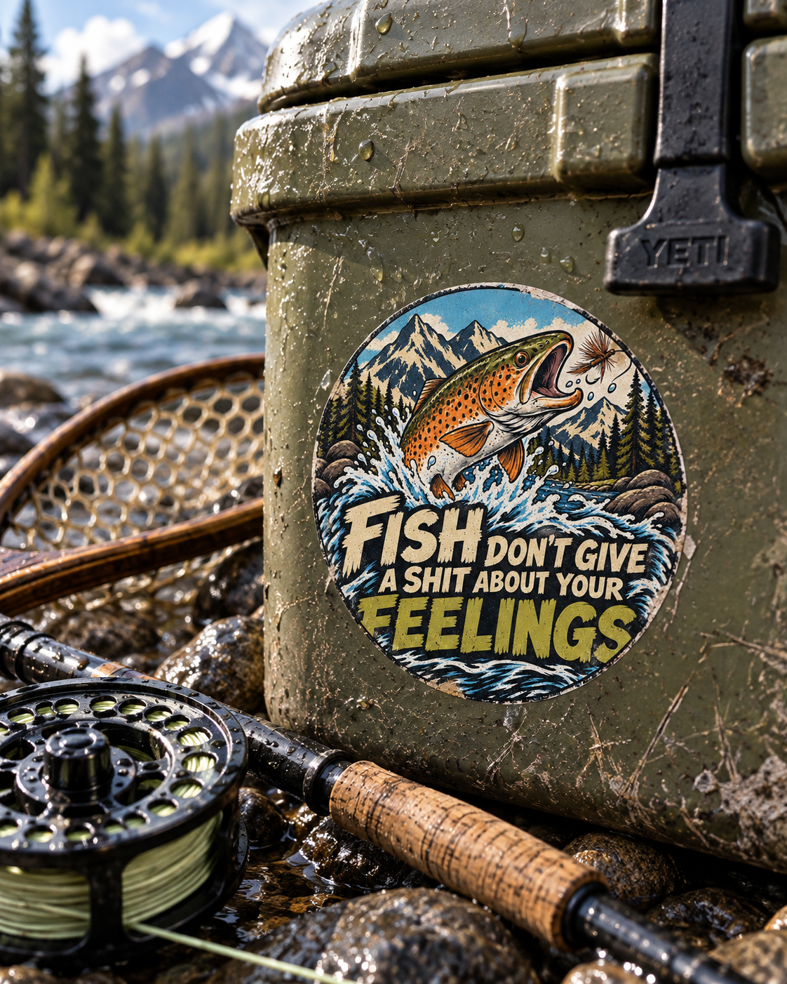 Fish Don’t Give a Shit About Your Feelings. Sticker
