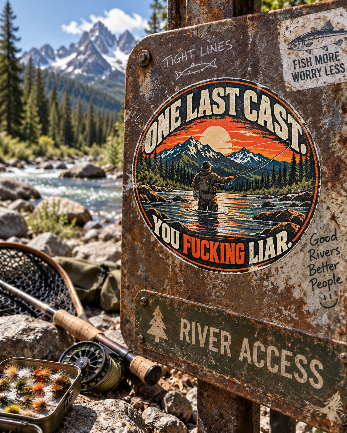 One Last Cast. You Fucking Liar. Sticker