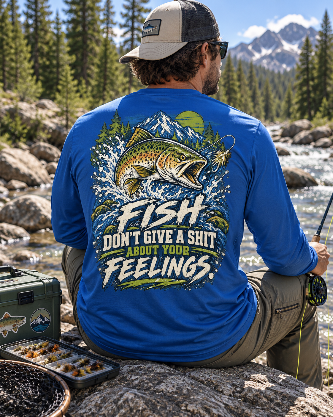 Fish Don’t Give a Shit About Your Feelings. Performance Long Sleeve Tee