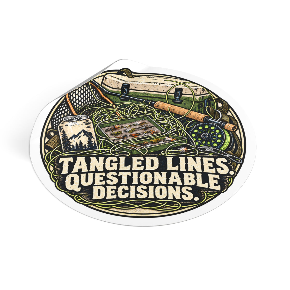 Tangled Lines. Questionable Decisions. Sticker